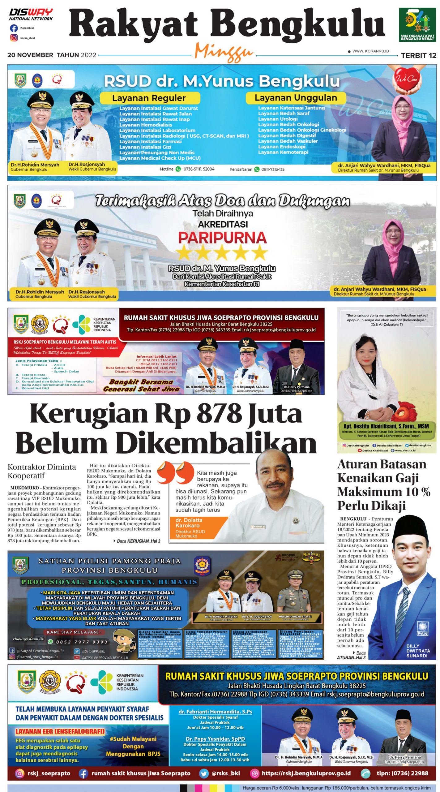 Rakyat Bengkulu 20 November 2022